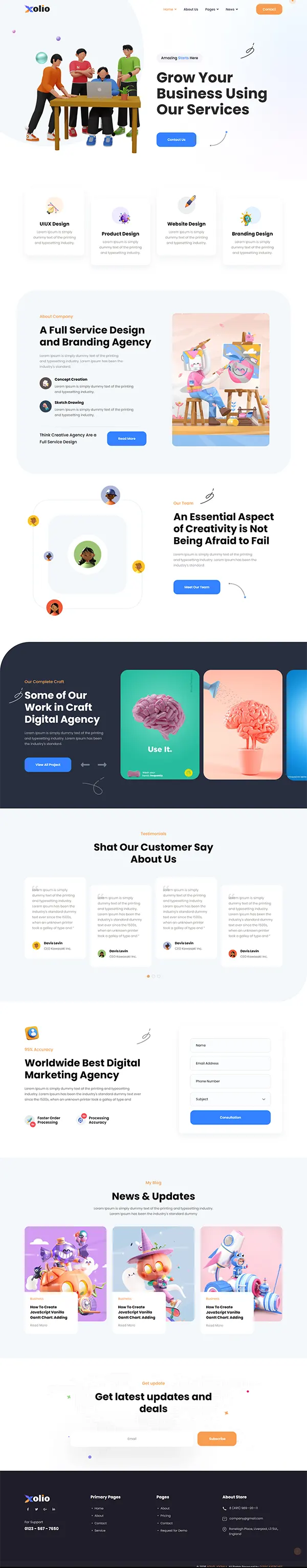 Xolio - Joomla 6 Creative Agency & Portfolio Template